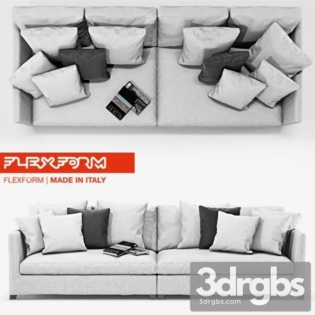 Victor Large Sofa 01 3D Model Free
