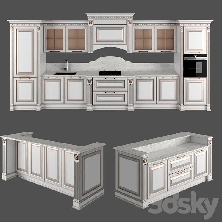 Victoria Kitchen 3D Model Free