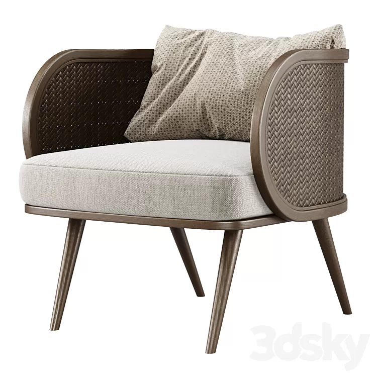 Victoria rattan chair VA30 / Rattan restaurant chair 3D Model