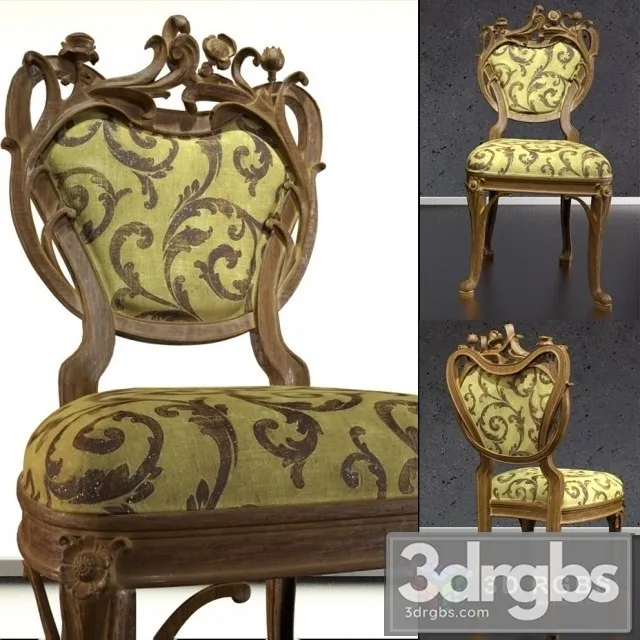 Victorian Ballon Bac Dining Chair 3D Model Free