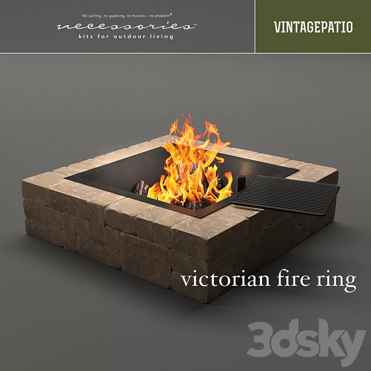 Victorian fire ring 3D Model