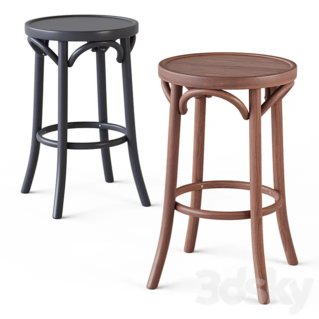 Vienna Backless Counter Stools (Crate and Barrel) 3D Model