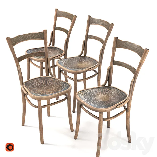 Vienna chairs "Jacob & Josef Kohn" 3D Model