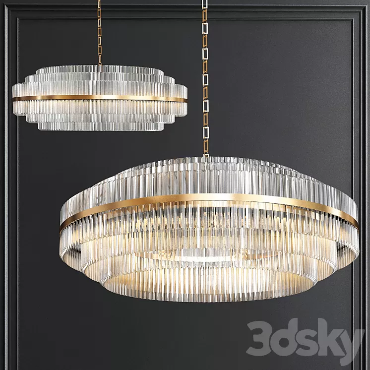 Vienna Round Crystal Chandelier 3D Model