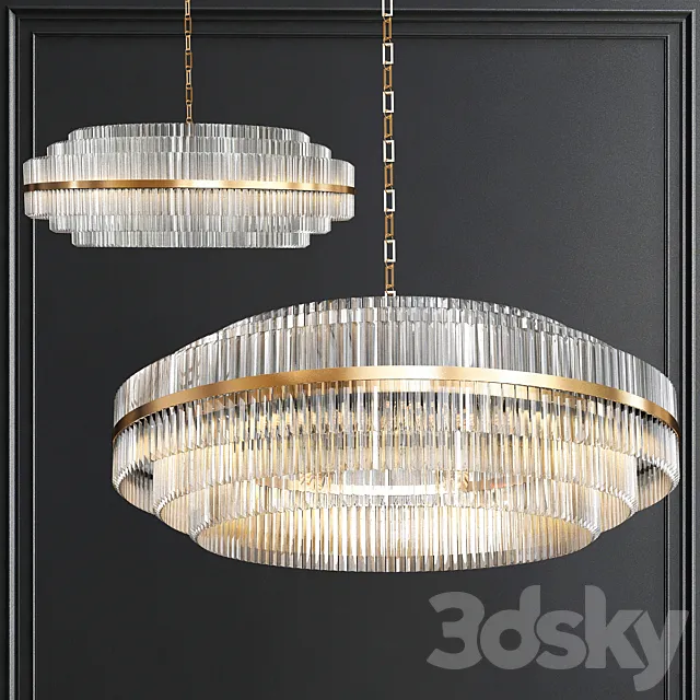 Vienna Round Crystal Chandelier 3DModel