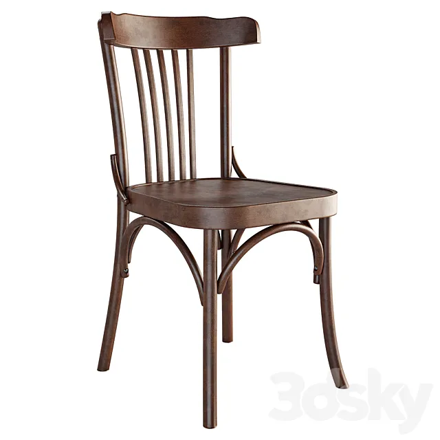 Viennese chair. Model Comfort. Material Beech 3D Model