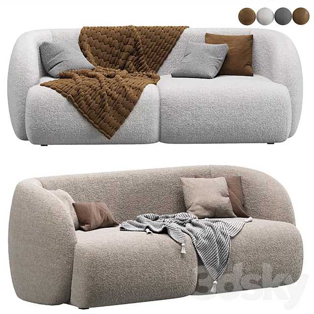 Vienso Cozy Beige Sofa By Divan.ru _ Sofa Vienso 3D Model