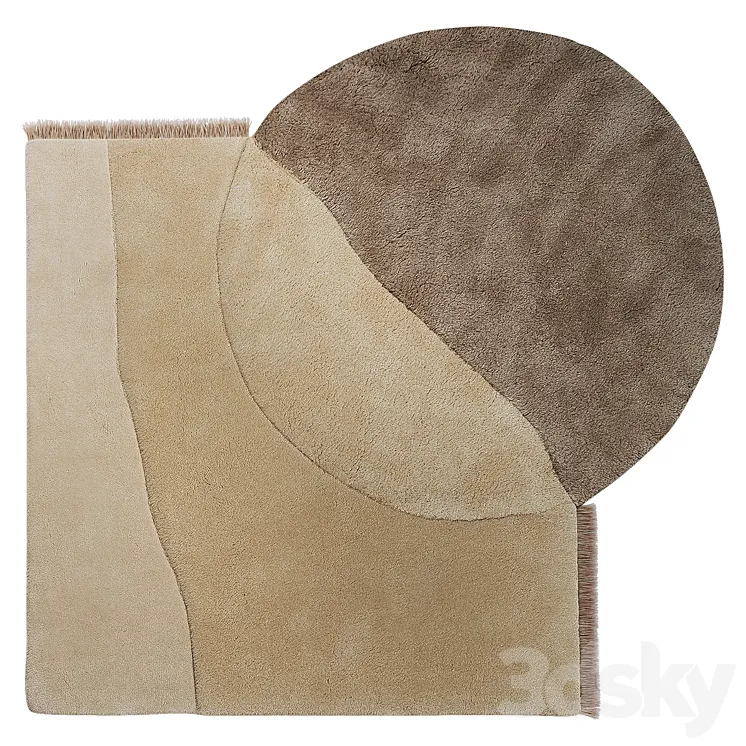 VIEW TUFTED WOOL RUG BY FERM LIVING 3D Model Free