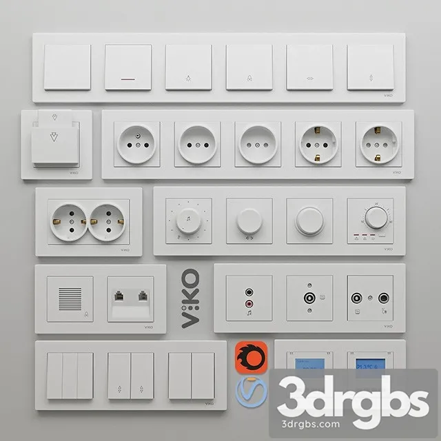 Viko Karre Socket 3D Model Free