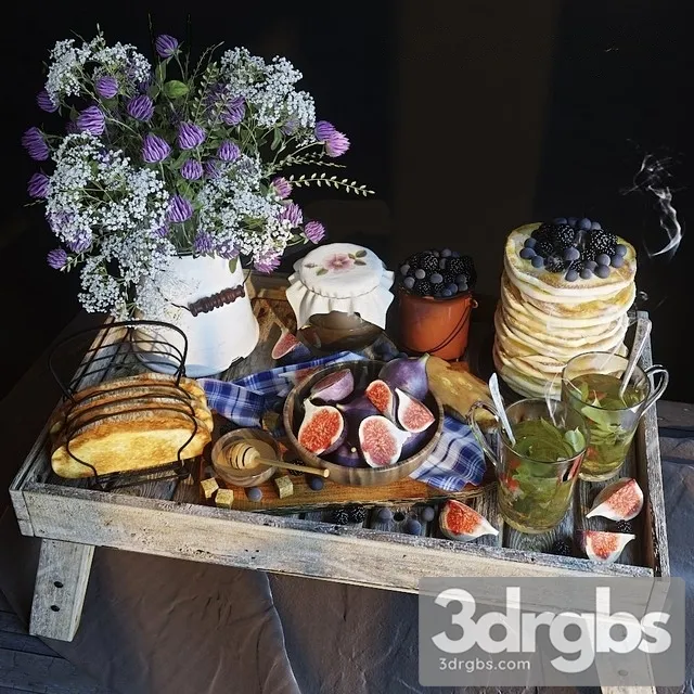 Village Breakfast 3D Model Free