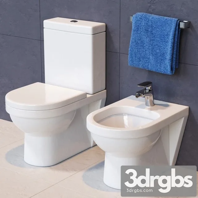 Villeroy and Boch Toilet and Bidet 3D Model Free
