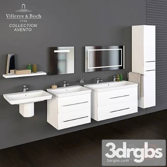 Villeroy Boch Collection Avento Washbasins 3D Model Free