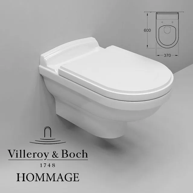 Villeroy & Boch Hommage toilet suspended 3D Model
