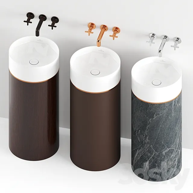 Villeroy & Boch Octagon Sink 3D Model