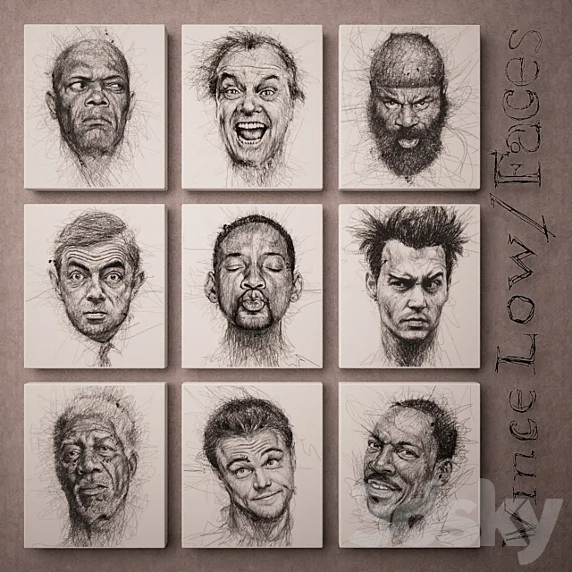 Vince Low_Faces 3D Model