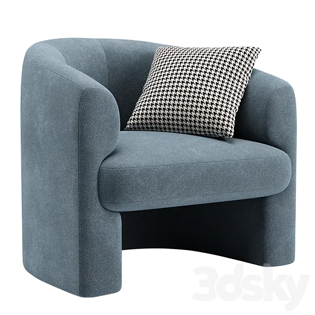 Vintage armchair Nolami La Redoute 3D Model