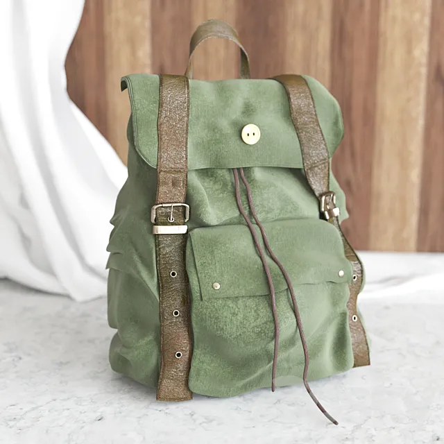 Vintage Backpack 3D Model