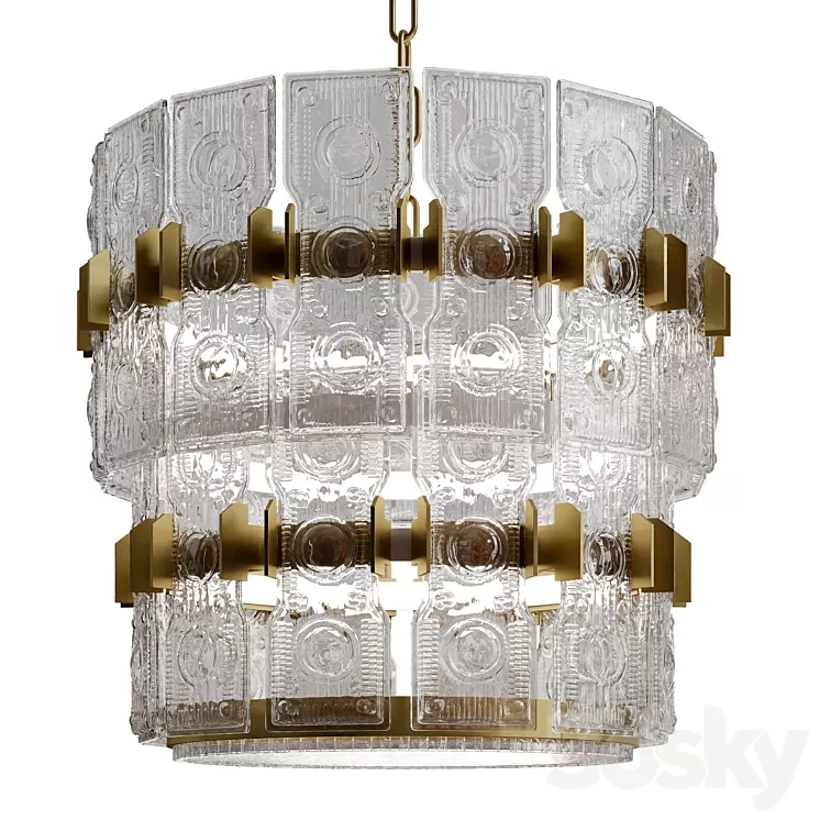 Vintage Chandelier Red May 3D Model