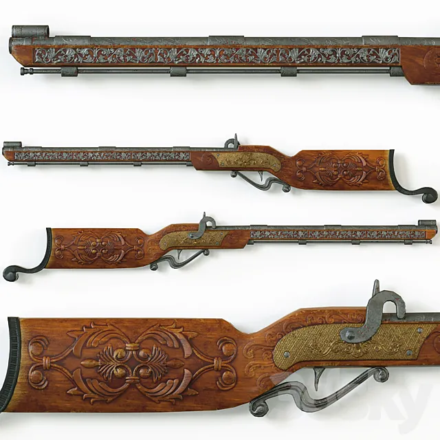 Vintage decorative shotgun 3DModel