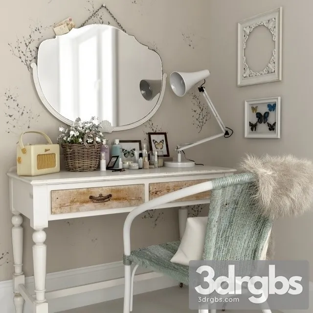 Vintage Dressing Table 3D Model Free