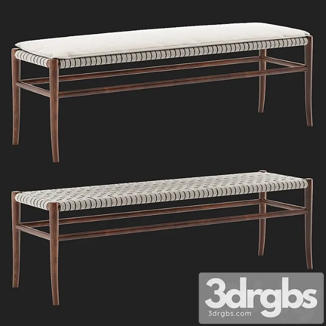 Vintage folding rope bench 2 3D Model Free