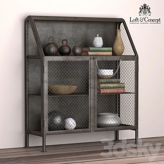 Vintage French Factory Bar Cart 3DModel