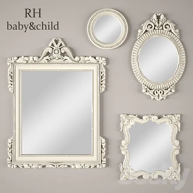VINTAGE HAND-CARVED MIRRORS 3DModel