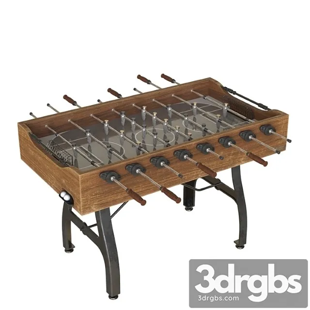 Vintage Industrial Foosball Table 2 3D Model Free