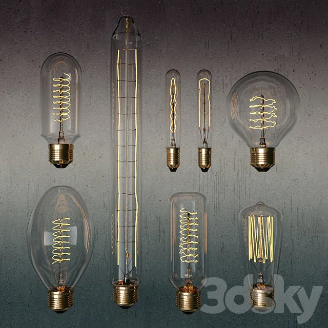 Vintage Light Bulb 3D Model