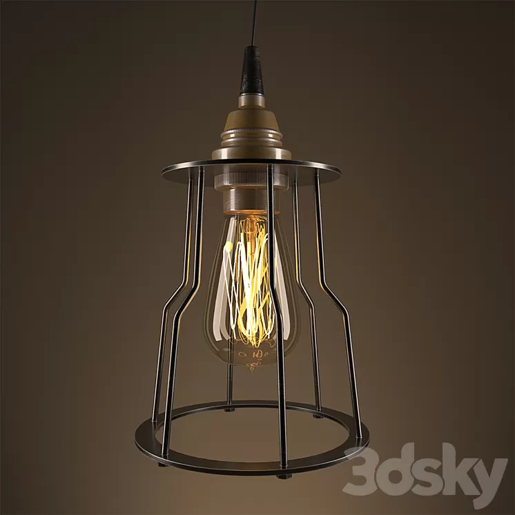 Vintage Loft Lamp 3D Model