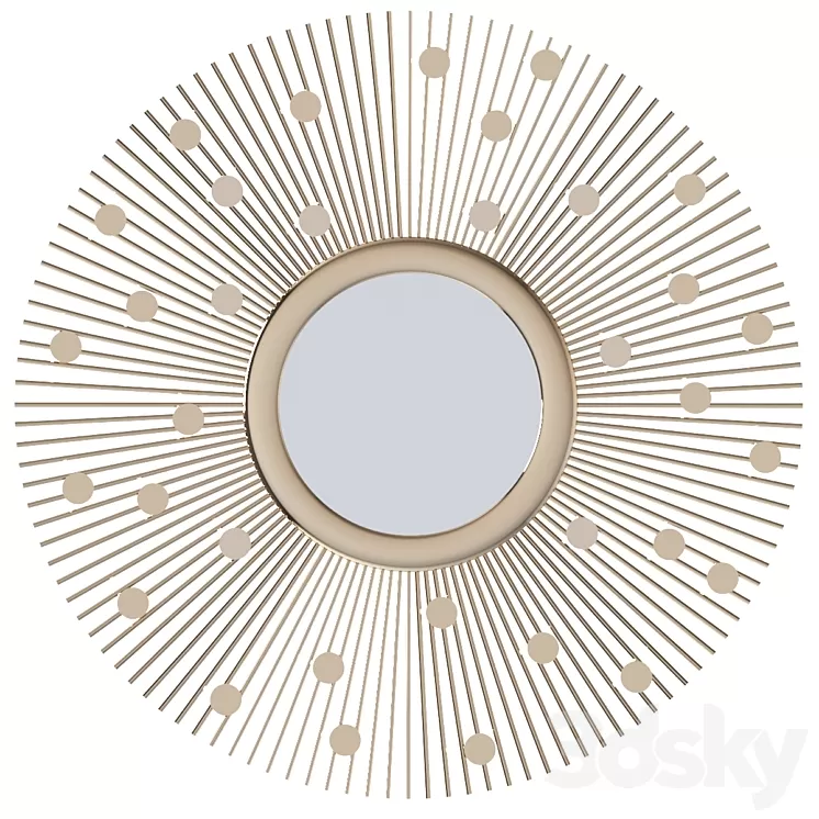 Vintage mirror Soleil 3D Model