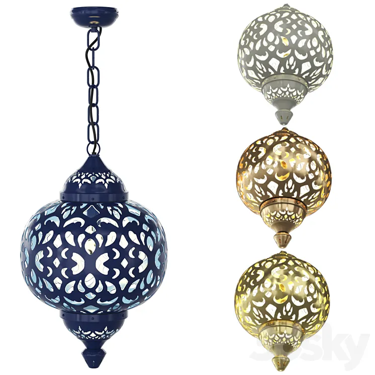Vintage Moroccan lamp 3D Model Free