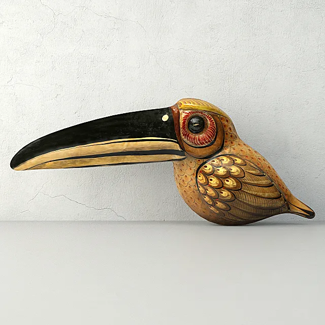Vintage Paper Mache Tucan 3D Model