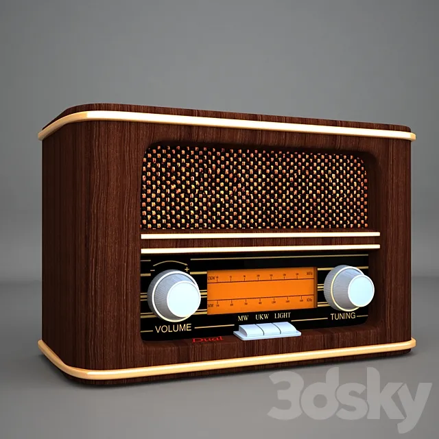 Vintage radio 3D Model