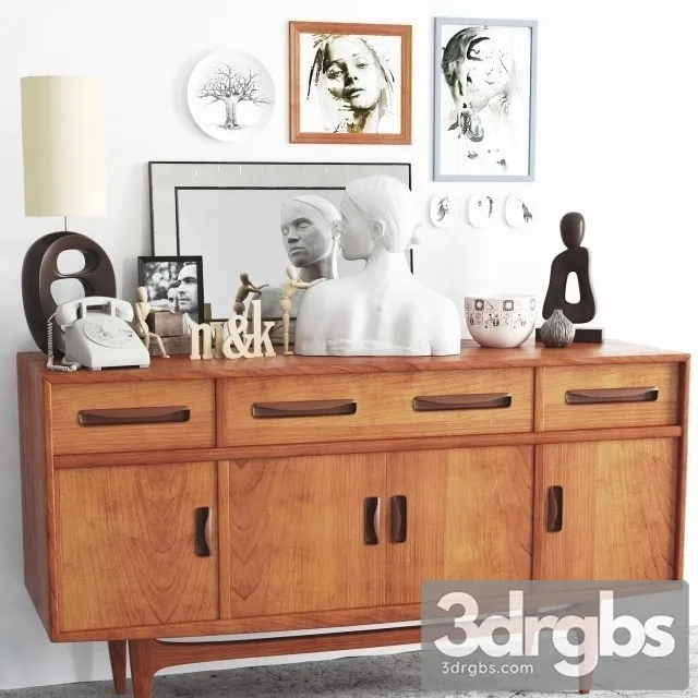 Vintage Sideboard G Plan 3D Model Free