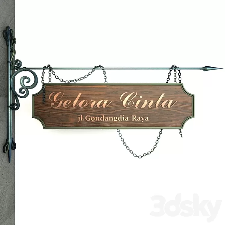 Vintage Signage 003 3D Model