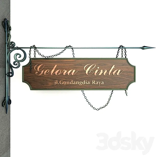Vintage Signage 003 3DModel