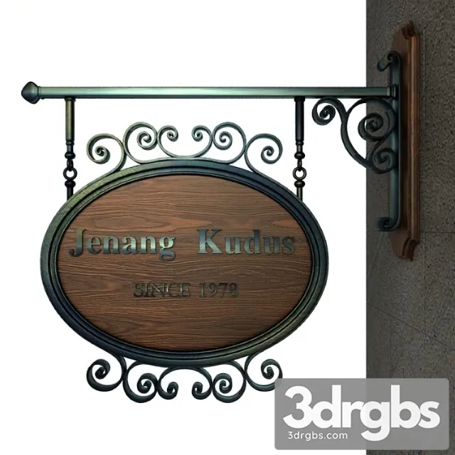 Vintage Signage 008 3D Model Free