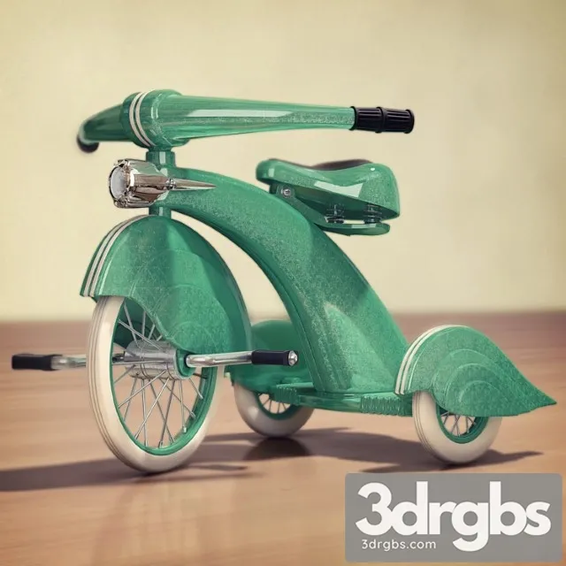 Vintage Tricycle 1930s 3D Model Free