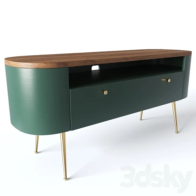 Vintage TV stand TOPIM LaRedoute 3D Model
