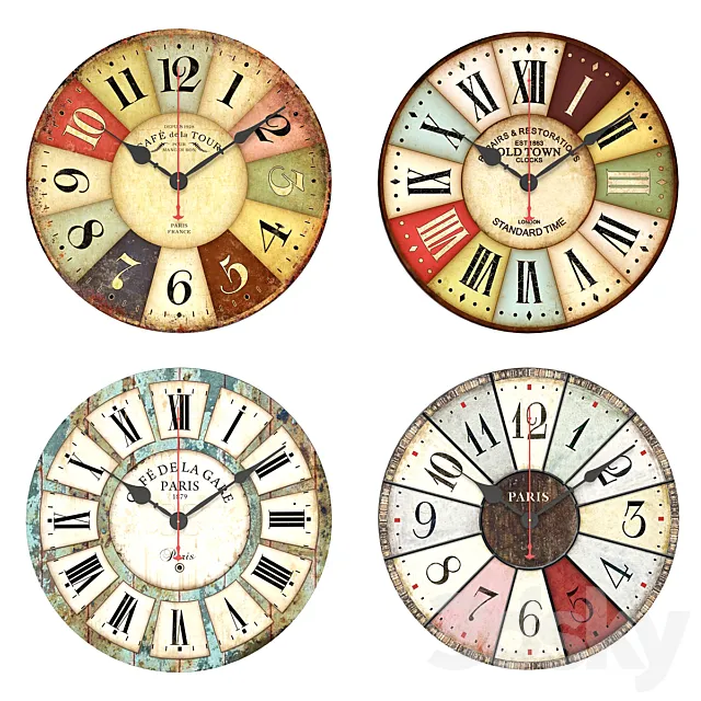 Vintage Wall Clock 3DModel