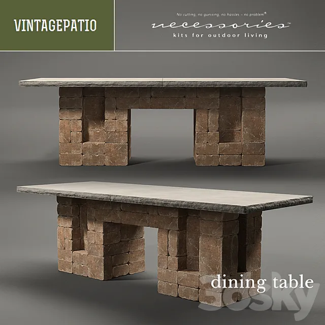 VINTAGEPATIO Dining Table 3D Model