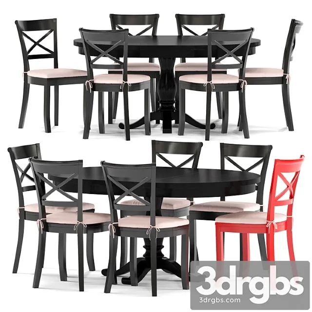 Vintner Black Wood Dining Chair And Cushion 3D Model Free