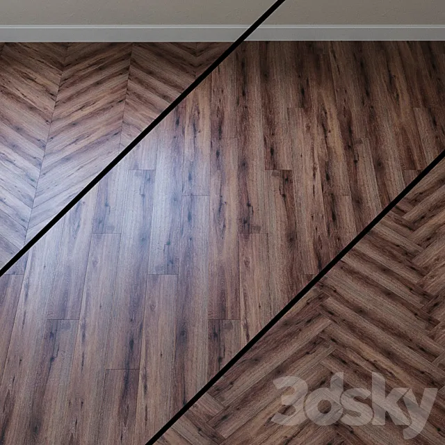 Vinyl laminate AquaFloor RealWood Click AF 6041 3D Model