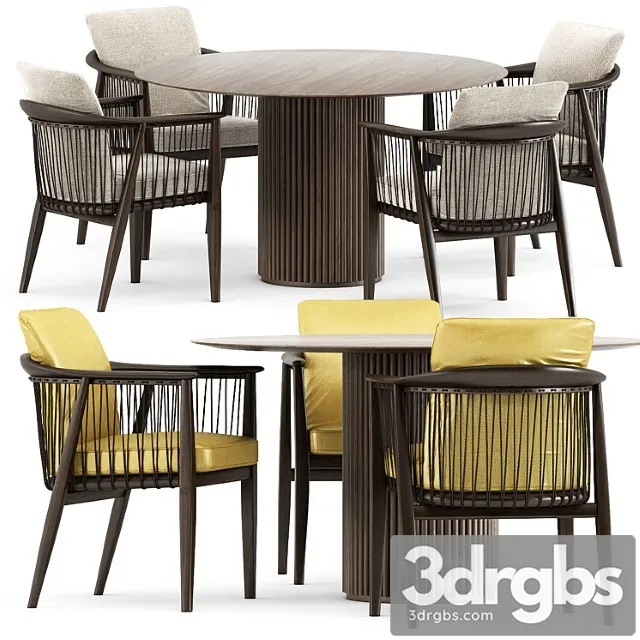 Viola chair by poltrona frau and palais royal by asplund 2 3D Model Free