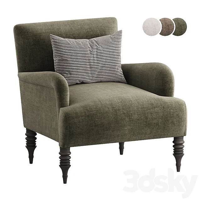 Violet Accent Chair 3D Model
