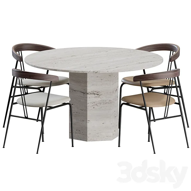 Violin Dinning Set by Gubi 3DModel