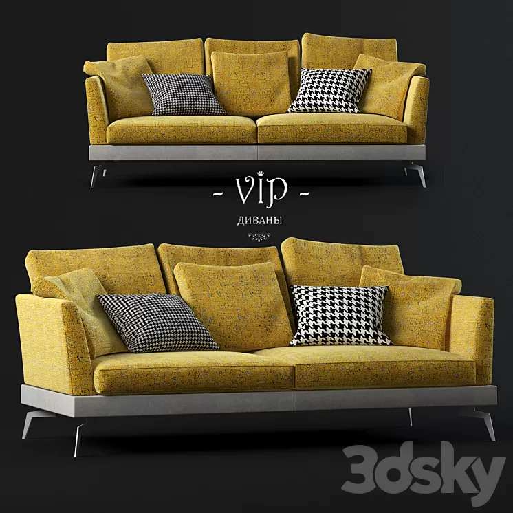 Vip sofas – Skyline modern composite two-seater sofa 3D Model