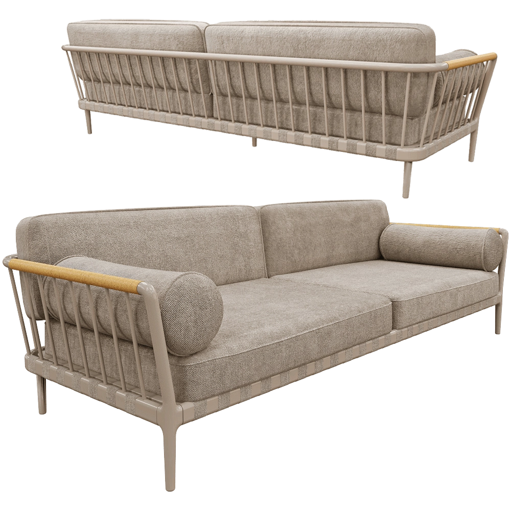 Vipp - Open-Air sofa 3-seater 3D Model