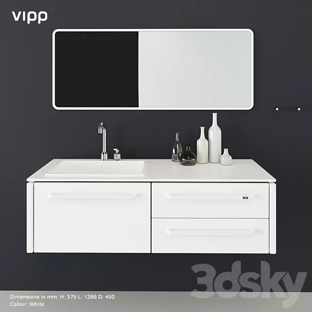 Vipp_BATH MODULE MEDIUM (SINK LEFT) Free Download
